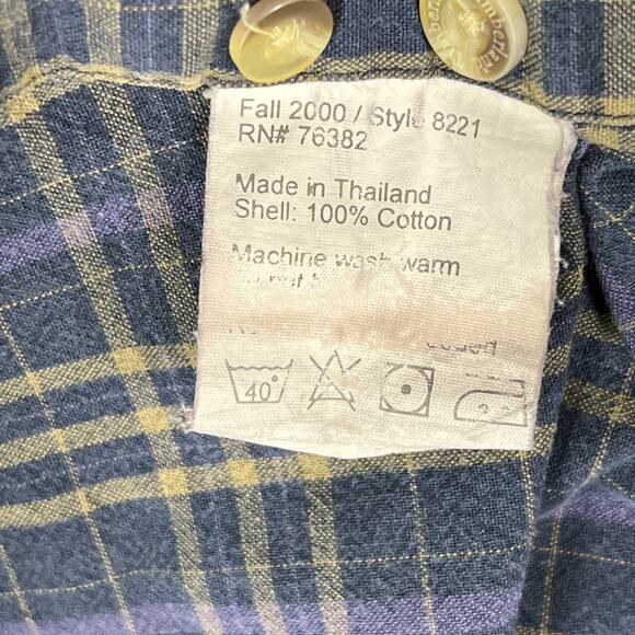 Timberland‎ Shirt Mens Large Plaid Blue Business Casual Button-Front Long-Sleeve - Picture 8 of 12